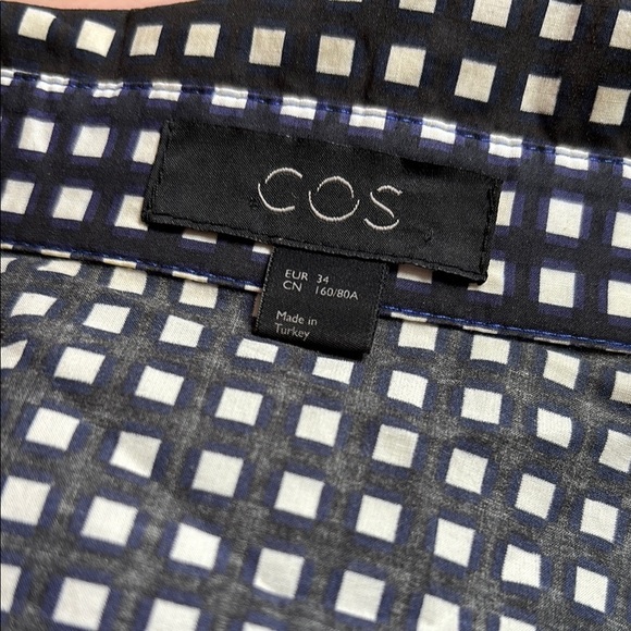 COS Black, Blue and White Checkered Dress size 34 (us 4) - Picture 12 of 13